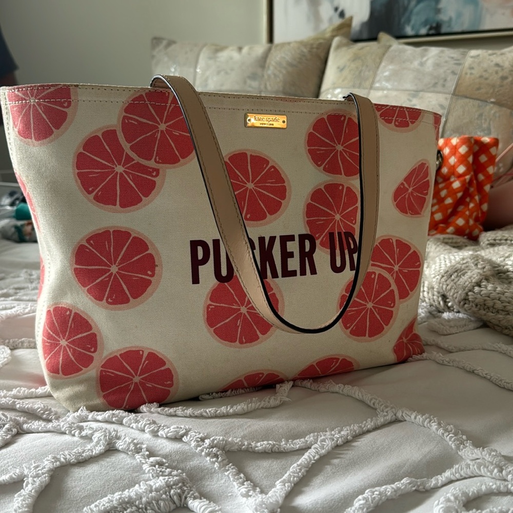 Kate Spade “Pucker Up” Tote Bag